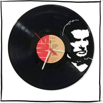 Horloge disque vinyle avec motif Falco/Jeanny 1