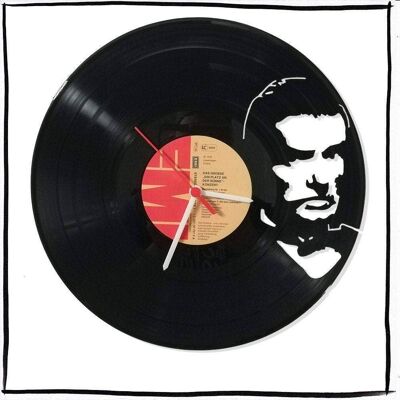 Horloge disque vinyle avec motif Falco/Jeanny