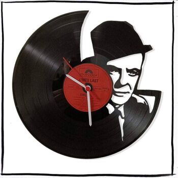 Horloge disque vinyle avec motif Frank Sinatra 1