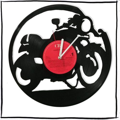 Horloge Vinyle Moto