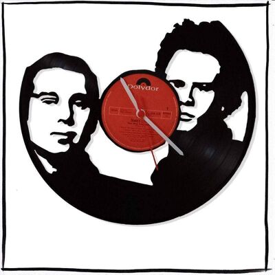 Wanduhr aus Vinyl Schallplattenuhr mit Simon & Garfunkel