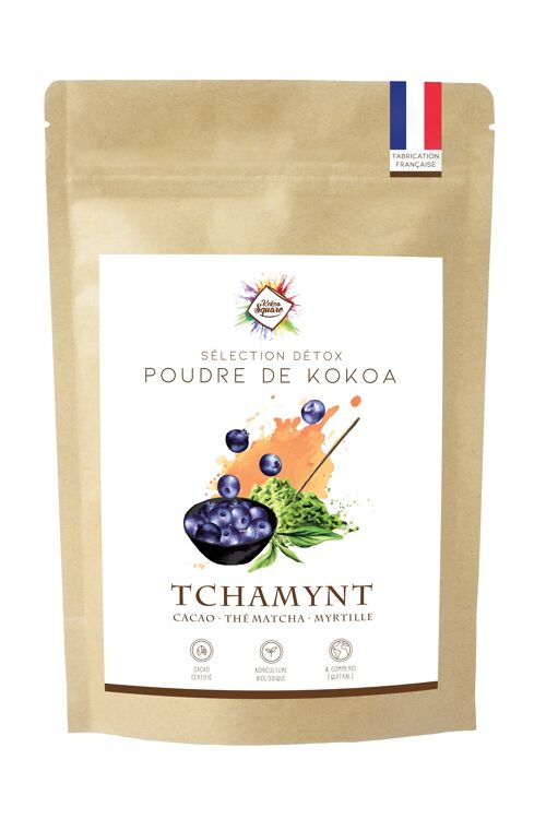 Tchamynt - Poudre de cacao, thé matcha et cassis