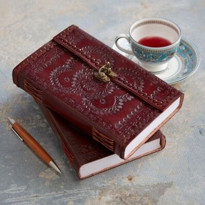 Indra XL Stitched and Embossed Leather Journal