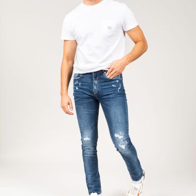 Denim jean-skinf skender mbld je m  med blue destroy