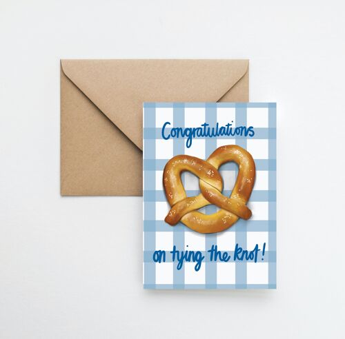 Congrats on tying the knot wedding A6 greeting card