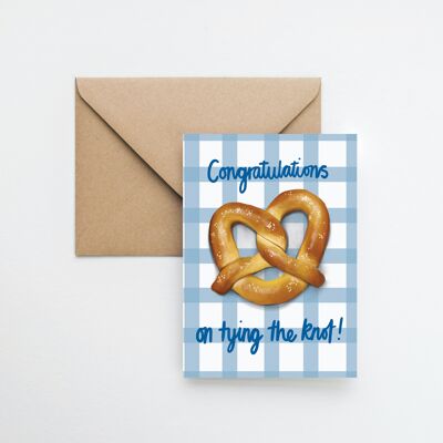 Congrats on tying the knot wedding A6 greeting card