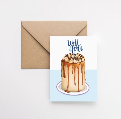 Well done cake greeting card