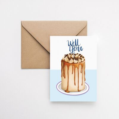 Well done cake greeting card