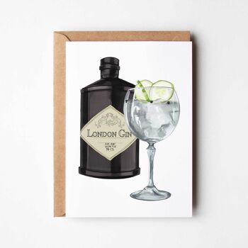 Carte de voeux Gin tonic A6 2
