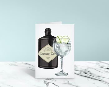Carte de voeux Gin tonic A6 3