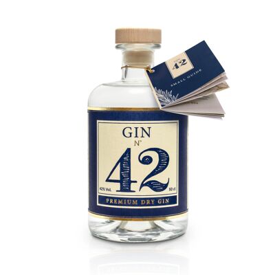 Gin 42 | Premium Dry Gin 0,5l | 42%Vol | Fruttato fresco | Fatto a mano in Germania