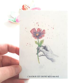 Carte Postale à planter fleur 3