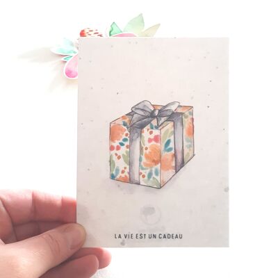 Postal para plantar regalo