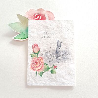 Postkarte zum Pflanzen von Kaninchen
