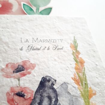 Carte Postale à planter marmotte 2