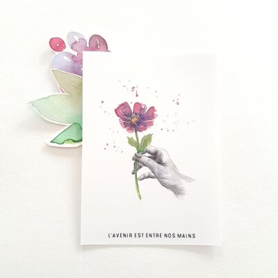 Blumen-Postkarte