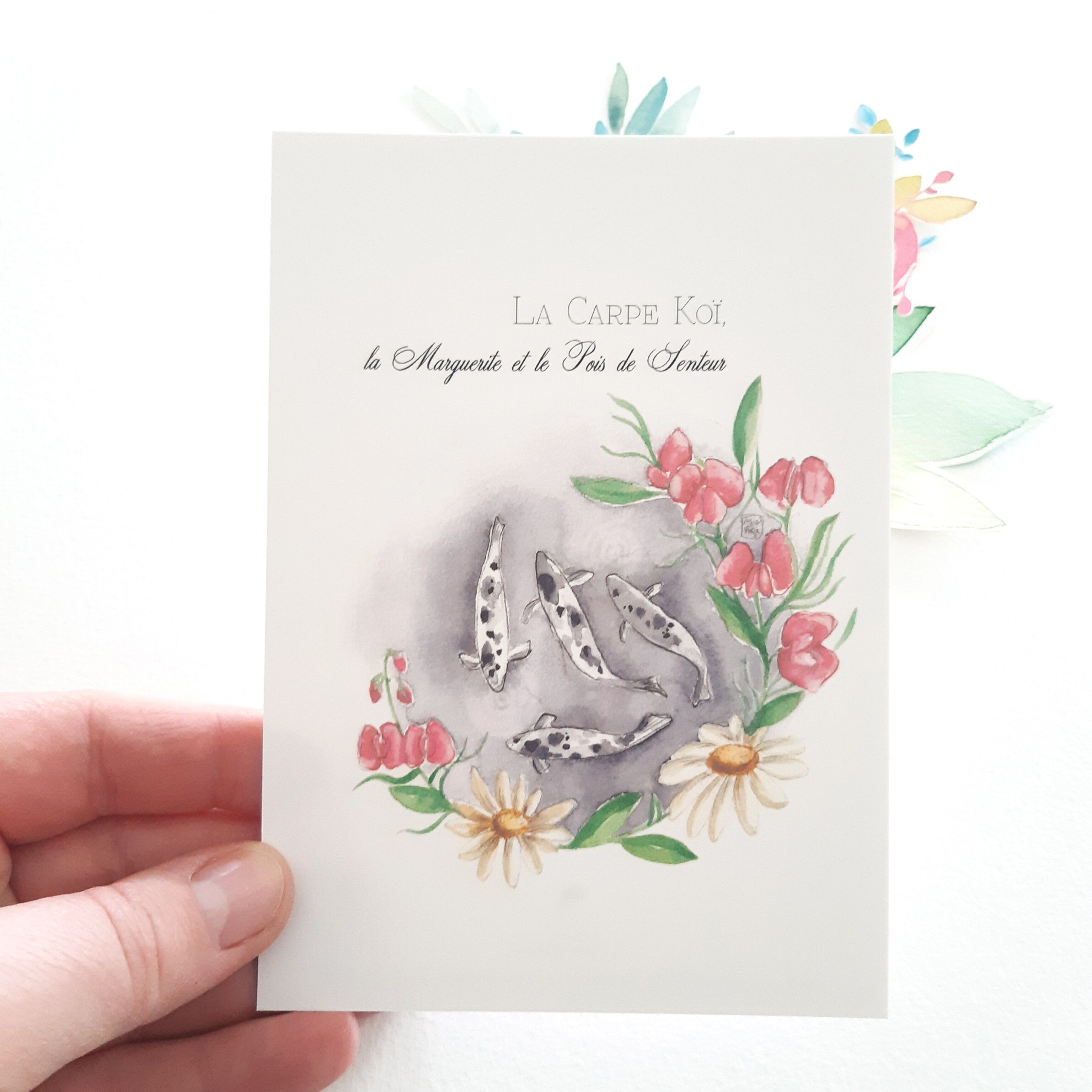 Cartolina della carpa Koi