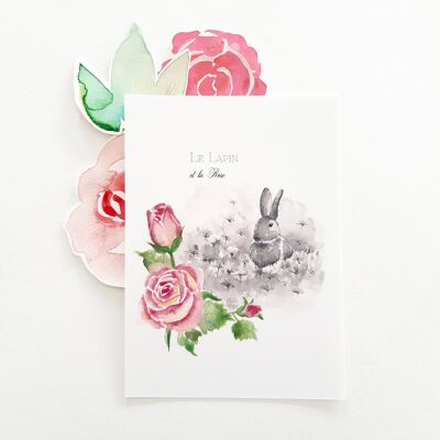 Kaninchen-Postkarte