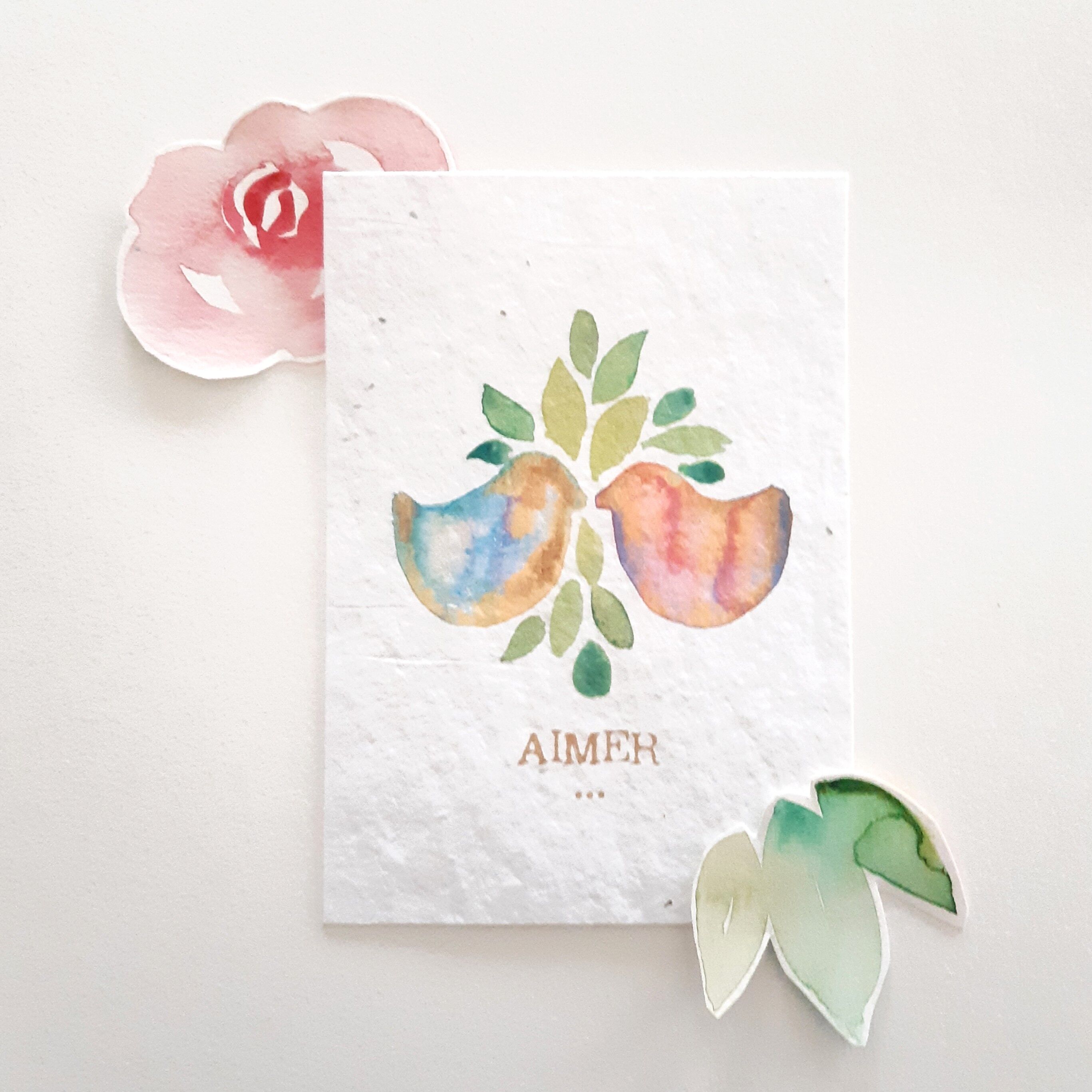 Cartolina da piantare Coppia di uccelli