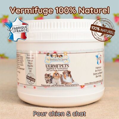 Vermifuge Poudre 100% Naturel Pour Chien & Chat