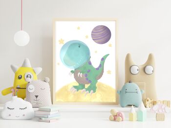 Affiche "Dinosaures - Astronautes" x Lot de 3 5