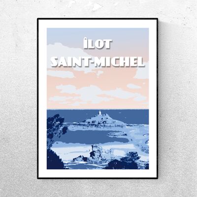 AFFICHE Îlot Saint-Michel - Bleu