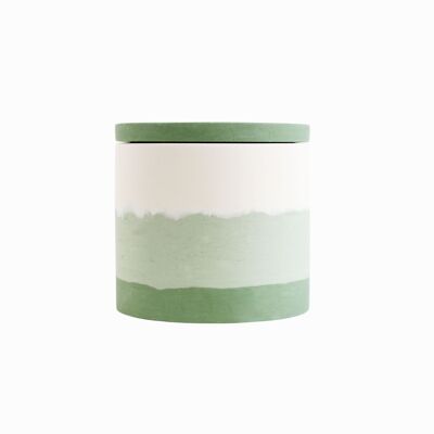 Bougie Artisanale Parfumée eucalyptus dans son pot en Minéral . ● Design Unique  ● Fait Main à la Rochelle ●  Décoration maison ● Bien-être ● Home ●