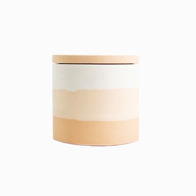 Grapefruit Scented Craft Candle in its Mineral pot. ● Unique design ● Handmade in La Rochelle ● Home decoration ● Well-being ● Home ●