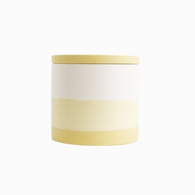 Lemon Scented Craft Candle in its Mineral pot. ● Unique design ● Handmade in La Rochelle ● Home decoration ● Well-being ● Home ●