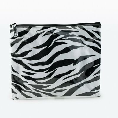 Cosmetic bag Zebra large flat bag bag cosmetic bag