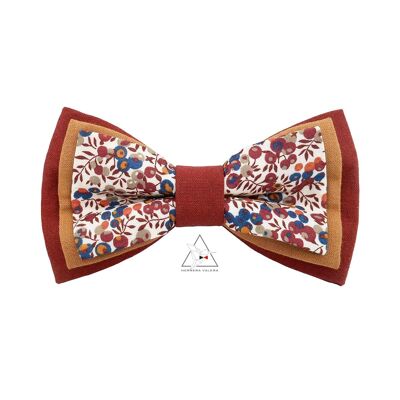 Triple bow tie in Liberty fabric Wiltshire Bud Tomette