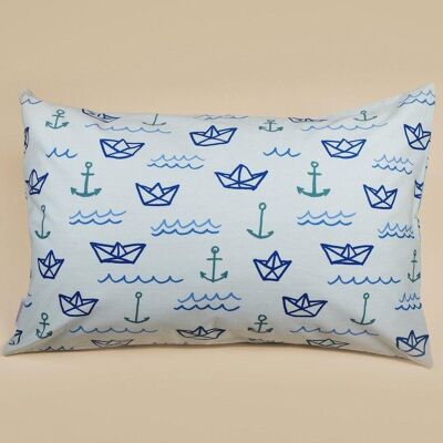 Pillow Case - Blue Sailor - Small (40x60cm) - personalisation