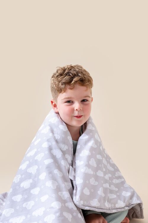 Children's Weighted Blanket - Grey Cloud - 1.5kg (for 15kg - 20kg bodyweight) - nopersonalisation