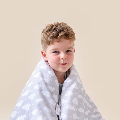 Children's Weighted Blanket - Grey Cloud - 1.5kg (for 15kg - 20kg bodyweight) - personalisation