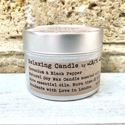Natural Essential Oil Travel Candle - Relaxing