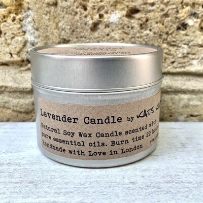 Natural Essential Oil Travel Candle - Lavender