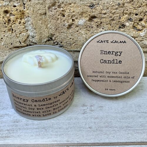 Natural Essential Oil Travel Candle - Energy