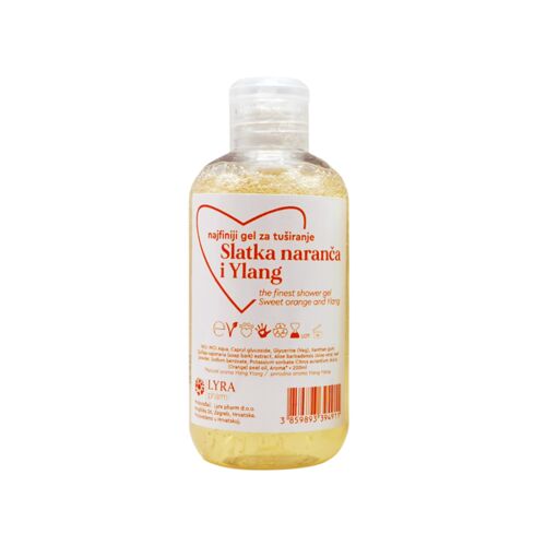 Shower Gel with Sweet Orange and Ylang-Ylang essential oils 200ml