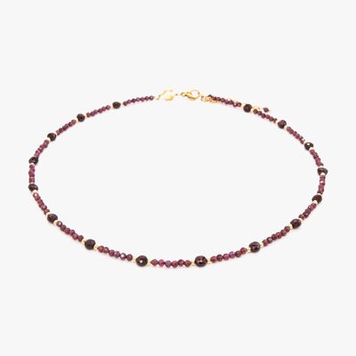 Paloma necklace in garnet stones
