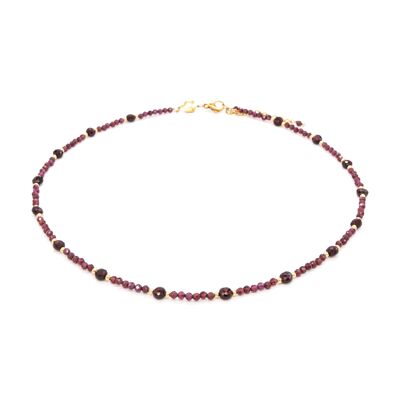 Paloma necklace in garnet stones