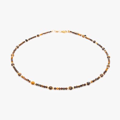 Paloma necklace in Tiger Eye stones