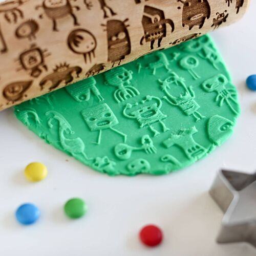 Monsters One Embossing Rolling Pin