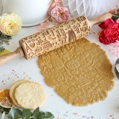 Wedding One Embossing Rolling Pin
