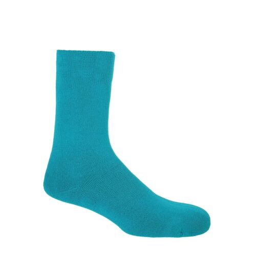 Plain Men's Bed Socks - Aqua
