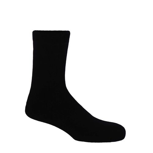 Plain Men's Bed Socks - Black