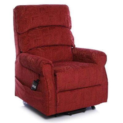 The Augusta - Dual Motor Riser Recliner Mobility Chair in Soft Fabric Finish - Terracotta