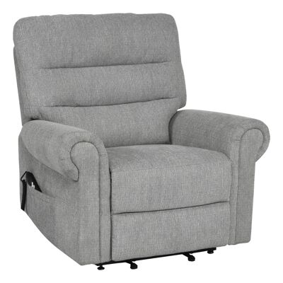 The Grantham Dual Motor Riser Recliner Mobility Chair in Frost Grey Fabric