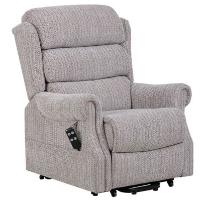 Lincoln Petite - Dual Motor Riser Recliner Chair In Soft Wheat Fabric