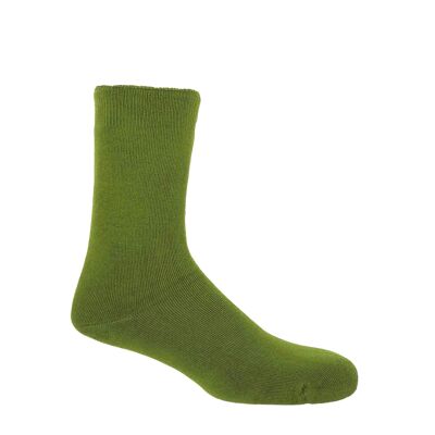 Calcetines de cama de hombre lisos - Verde