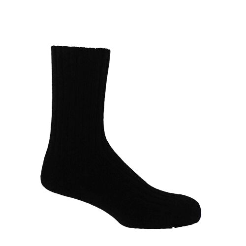 Ribbed Men's Bed Sock - Black